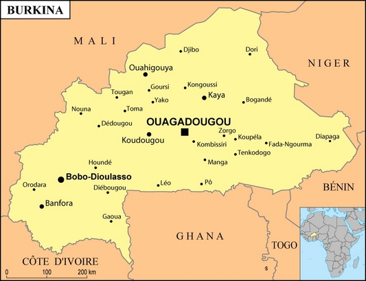 carte du Burkina